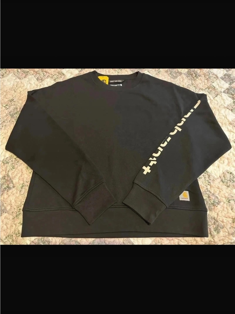 Carhartt Tencel Fiber Series Loose Fit Cozy Blocky Sleeve Logo Pullover Sweater